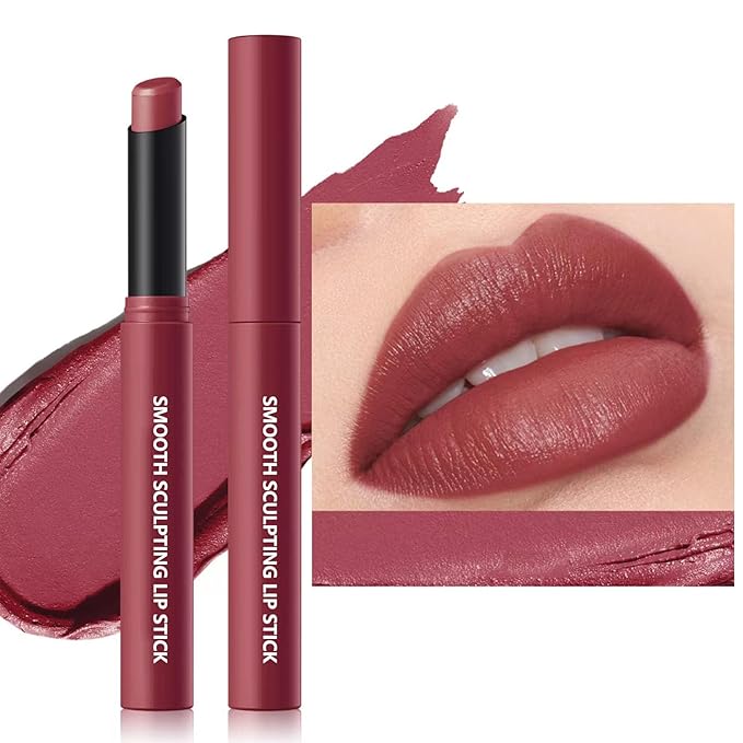 Matte Lipstick For Women Girls 24Hr Wear Waterproof Long Lasting Hypoallergenic Lipsticks - Lightweight Non-Drying, Fade-Resistant Formula 12 Trendy Colors for Daily Use Vegan & Cruelty-Free 11
