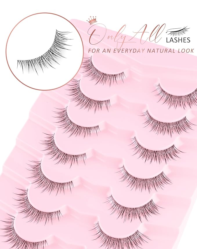 Asian Korean Lashes Wispy Natural Eyelashes Short Fake Lashes M-26