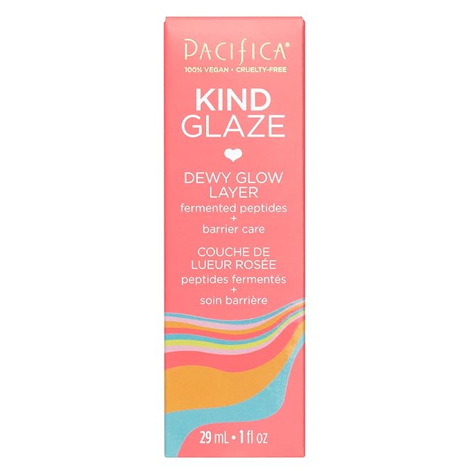 Pacifica Makeup Primer – Kind Glaze Dewy Glow Layer, Hydrating Primer with Vegan Collagen, Squalane & Ceramides for Soft-Focus Radiance, Vegan & Cruelty-Free, 1 fl oz