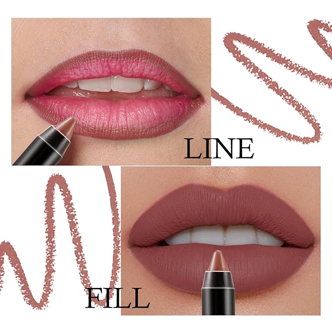 Boobeen Matte Lip Crayon Lipstik Pencil Velvety Creamy Matte Lip Liner Full Coverage High Pigment Waterproof Long Lasting Lipstick for Women, Matte Lip Color with Smooth