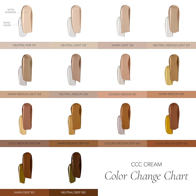 CLE Cosmetics CCC Cream (Warm Medium 303 / SPF 50) - Color Correcting With Sunscreen - Lightweight, Hydrating Foundation - BB & CC Hybrid - Light to Medium Coverage - 1 fl oz