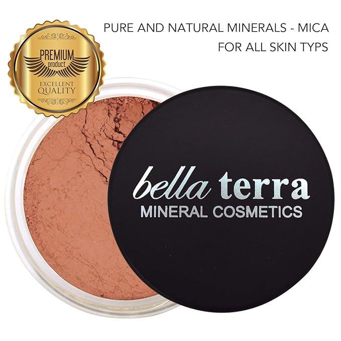 Bellaterra Cosmetics Mineral Loose Blush 9g | Buildable Color, Long-Wearing Powder with Illuminating Finish, Finely Milled Minerals for Smooth Blend and Natural Glow (Sunset Plum)