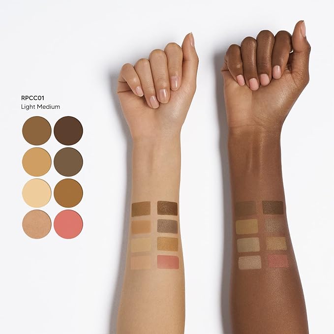 Ruby Kisses 3D Face Creator Cream Foundation & Concealer, 12 Hours Long Lasting, Medium to Full Coverage, Non-Greasy, Ideal for Makeup & Contour Palette (Light Medium)