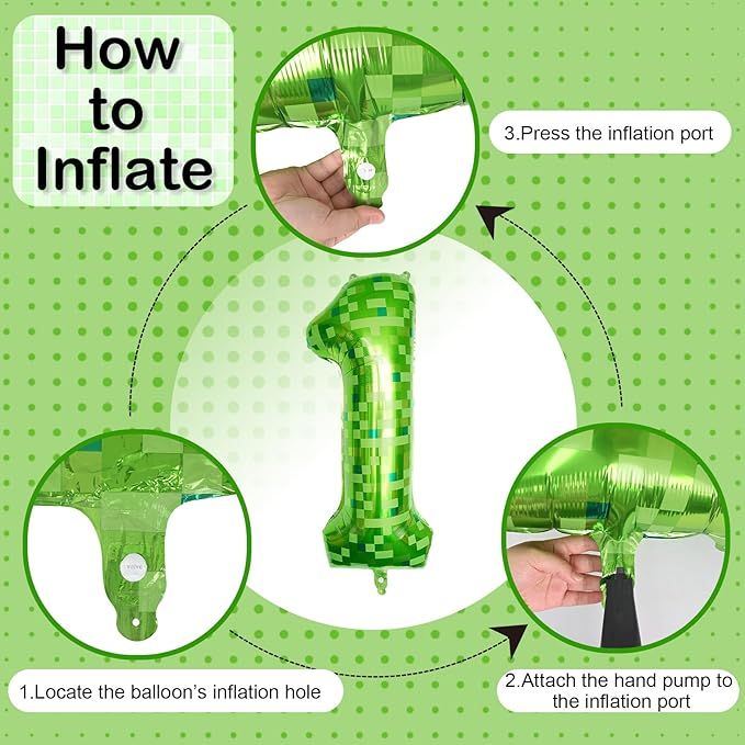 17th Birthday Balloons for Boys, Large Lime Green Pixel Number 17 Balloon, 40 Inch Dark Kelly Green Foil 17 Balloon Number for Men17 Year Old Birthday Video Game Forest Patrick's Day Party Decorations