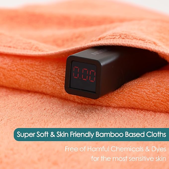 Wash Cloths 6 Pack, Super Soft and Gentle Face Towels on Sensitive Skin, 13x13 inch Large Bath Washcloths for Face and Body, Reusable Makeup Remover Eraser, Easy to Rinse White Facial Cleaning Cloths