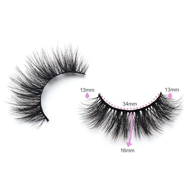 Veleasha Lashes Fluffy Wispy Faux Mink Eyelashes Criss-cross False Lashes 10 Pairs Pack Fake Eyelashes for Women (6D04)