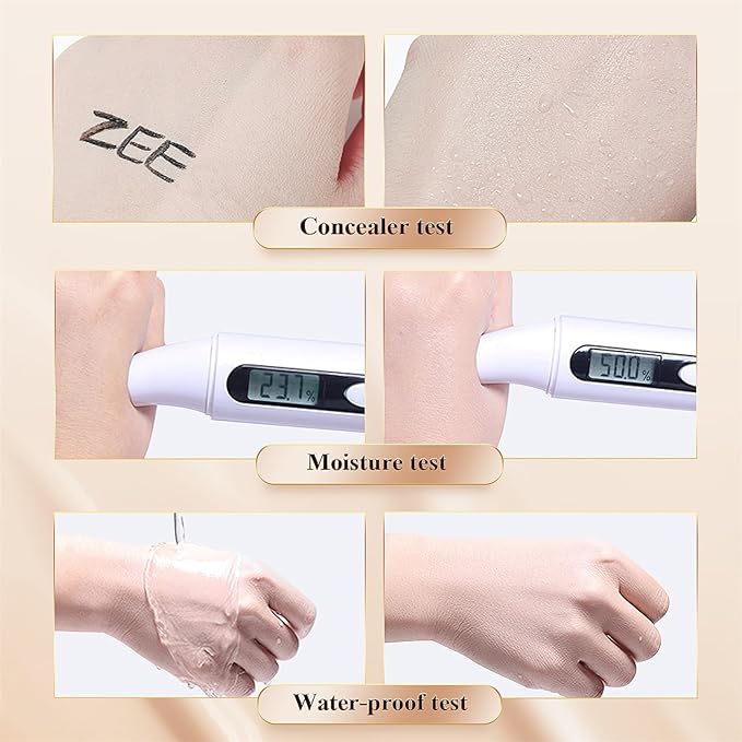 Mushroom Head Air Cushion CC Cream - BB Cream Face Makeup Foundation for Mature Skin Moisturizing Concealer Brighten Long-Lasting, Even Skin Tone for All Skin Types, Ivory Color