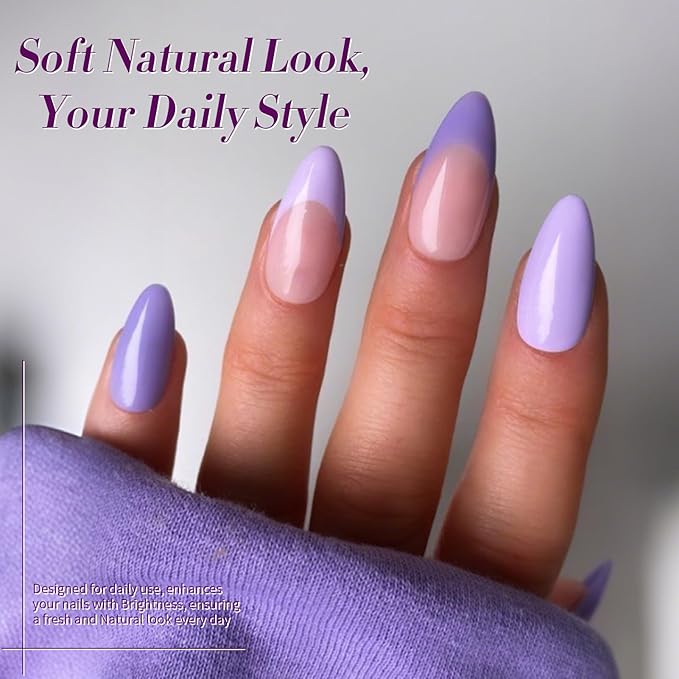 BORN PRETTY Purple Gel Nail Polish Set 6 Colors Lavender Purple Dark Purple Gliiter Nail Gel Kit Soak Off Nail Art Manicure Design Home Salon Holiday Gift