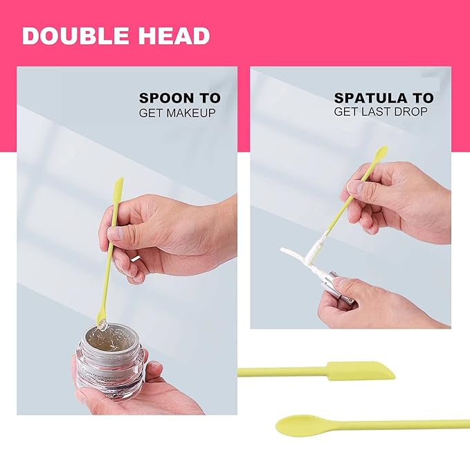 Beauty Spatula, 4 Pcs Small Spatula Mini Spatula for Cosmetics Lotion Makeup Spatula, Every Drop Tiny Spatula for Makeup and Kitchen Jar, Wax Waxing Body Hair Removal spatula