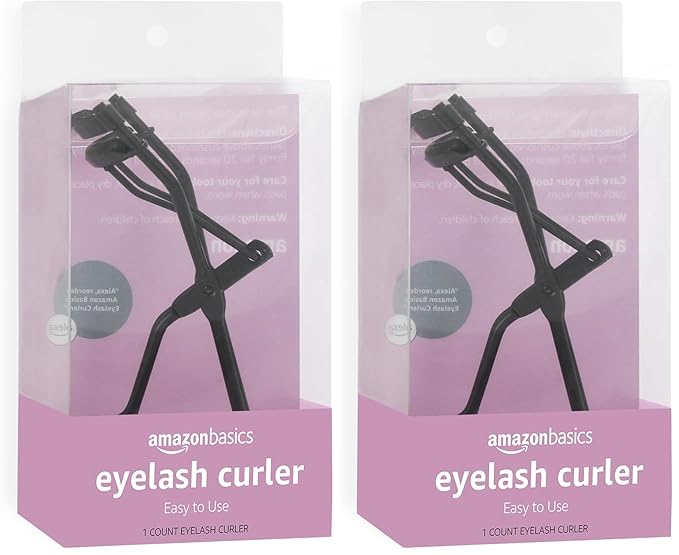 Amazon Basics Eyelash Curler, Black (Pack of 2)