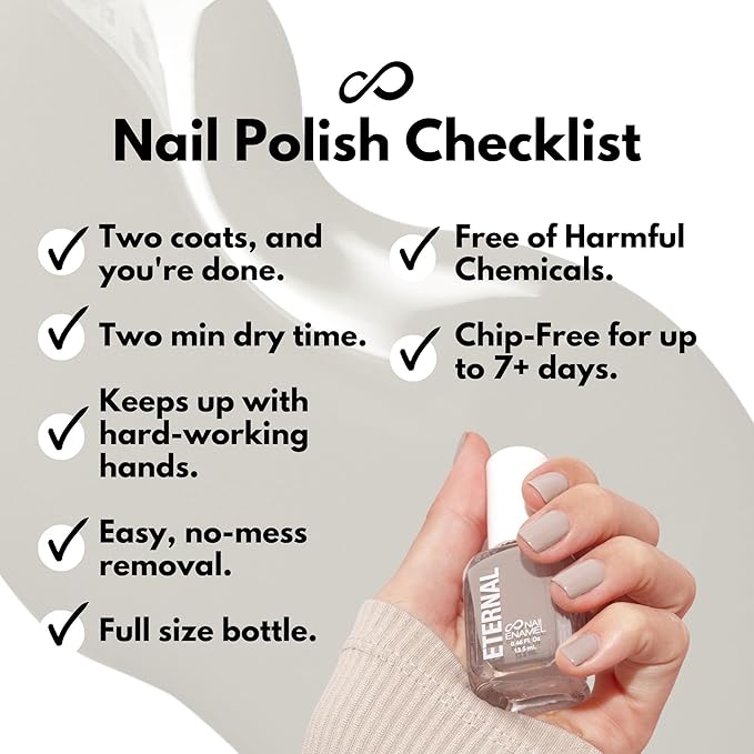 Eternal Brown Nail Polish Set for Women (BEACH WALK) - Beige Nail Polish Set for Girls - Long Lasting & Quick Dry Nail Polish Kit for Home DIY Manicure & Pedicure - Made in USA, 13.5mL (Set of 4)