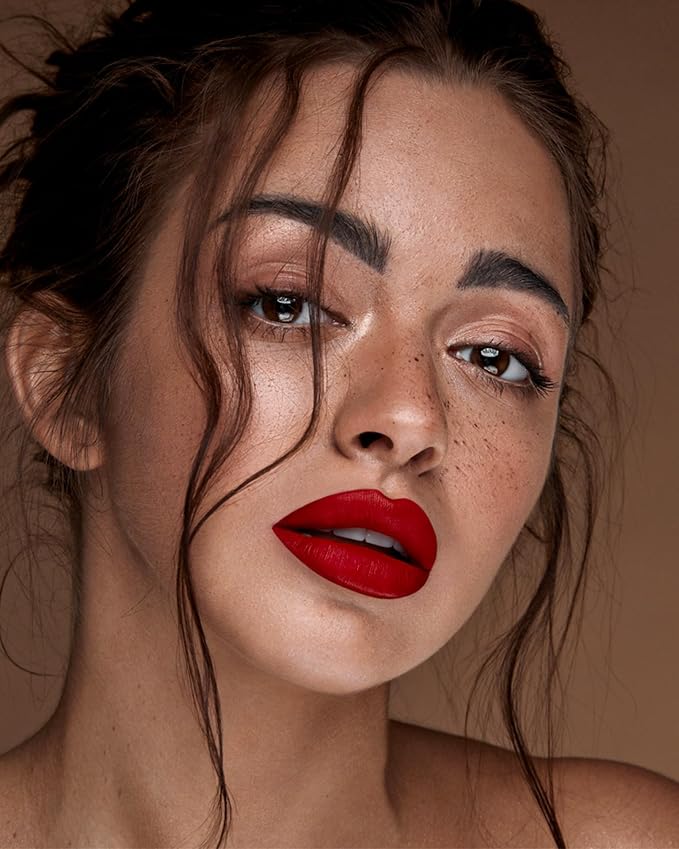 MAKI YIKA 3Pcs Matte Liquid Lipstick Makeup Set Red Dark Nude Lipstick Long Lasting Smudgeproof Transfer Proof Lip Makeup, MVPRed/Nude/LatteNude