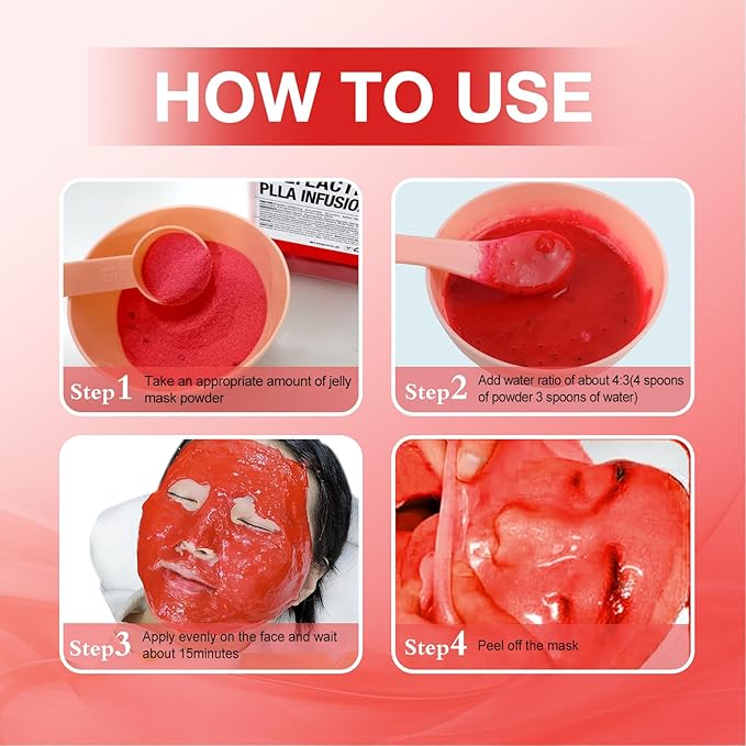 Jelly Mask for Facials Professional, Hydrating & Moisturizing Peel-Off Natural Gel Face Mask SkinCare, Professional Spa Use Jelly Face Masks, Deep Hydration & Glow 23 Fl Oz (Polylactic Acid)