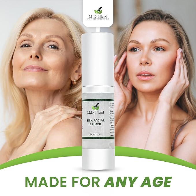 Professional Facial Primer. Hydrating, Pore Minimizing Formula for Flawless Makeup Application. Smooth Face Primer, Suitable for Mature Skin. Wrinkle Filling, Blurring Effect