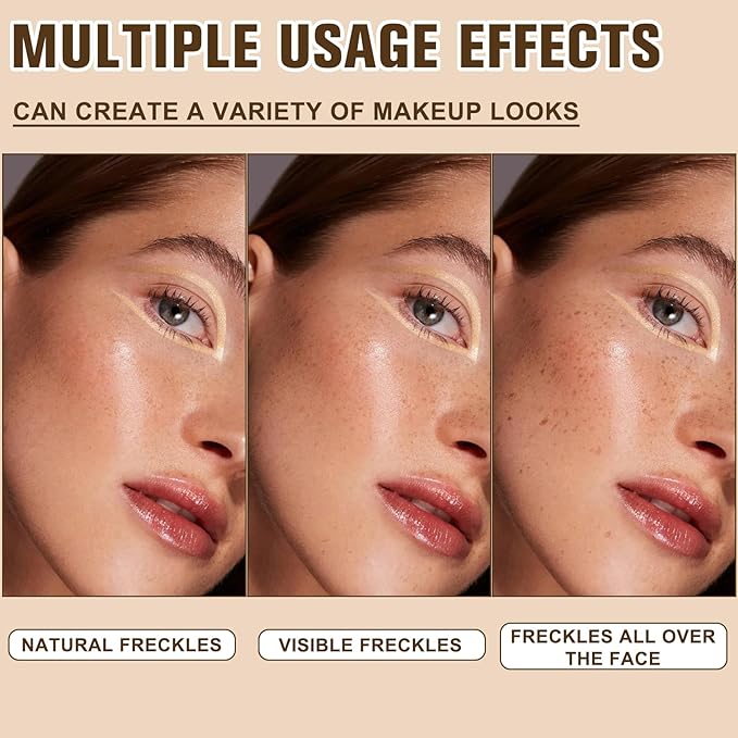 Freckle Stamp,Faux Freckle Stamp-Natural-Looking, 5-Point Freckle Stamp,Waterproof Freckle Makeup,Waterproof & Long-Lasting & Quick Dry,for Natural Sunkissed Makeup (1# LIGHT)