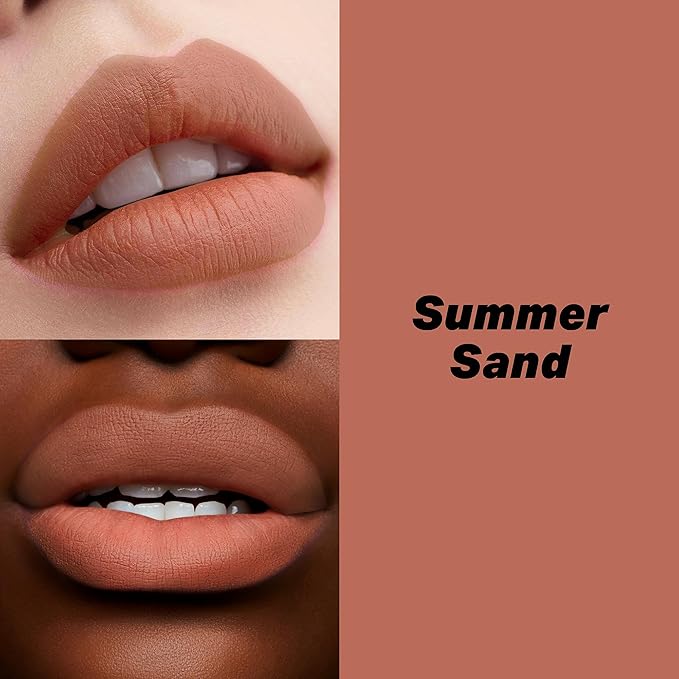 16-Hour Volumizing Matte Liquid Lipstick with Non-Drying, Waterproof Matte Liquid Lip Color: 123 Summer Sand, 0.14 Fl Oz