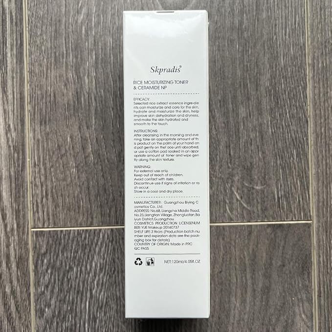 Rice Toner, Natural Rice Ingredient Toner, Contains Ceramide Extract, Reduces Dry Feeling, Dull, Combination Skin, Vegan, Fragrance-Free, Suitable for Many Skin Types 4.05 Fl Oz