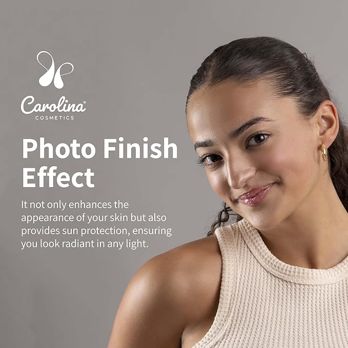 Carolina Cosmetics - Foundation in Breeze Shade Plant-Based - Hydrating, Pore-Minimizing & Buildable Coverage - Vegan, Non-GMO, Paraben-Free - 1oz