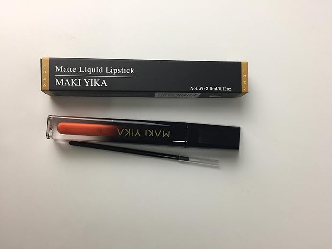 MAKI YIKA Orange Lipstick for Women Color Stay Long Lasting Lipsticks, No Smudge Matte Liquid Lipstick Transferproof Cruelty-Free Lip Color, Orange
