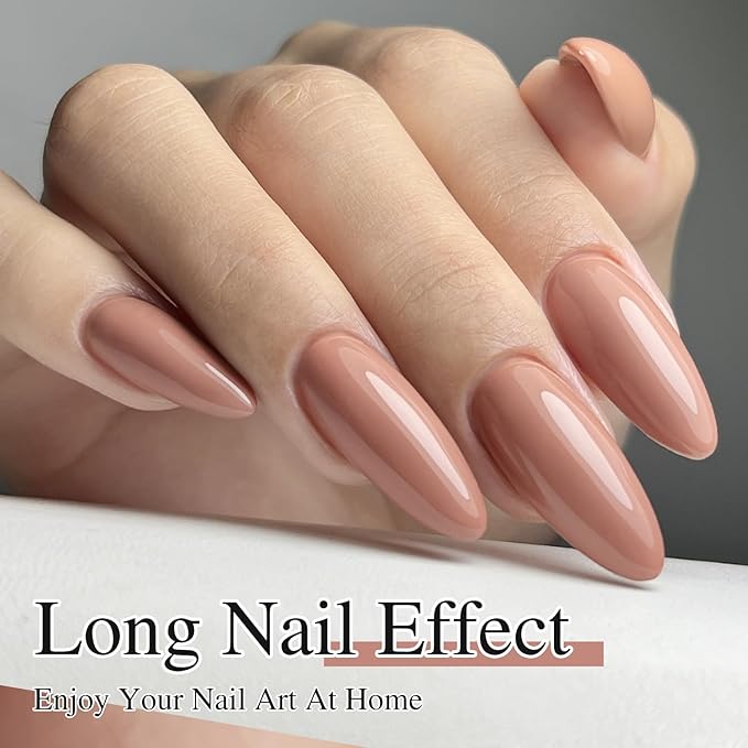 Double Rhythm 15ML Skin Nude Gel Polish Pure Sheer Same Color Same Bottle Soak Off Gel Polish Nail Art Manicure Salon DIY at Home for Women (Nude-A1363)