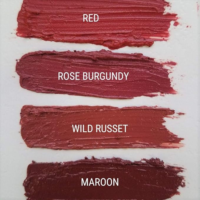Natural Lipstick | Vegan Beauty, Cruelty-free Cosmetics, Dye-free Lipstick, Mother's Day Gift Idea, (Maroon)