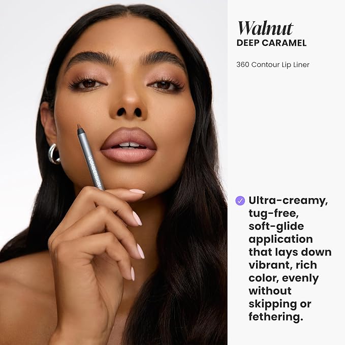 Wonderskin Lipliner Pencil - 360 Contour Lipliner, Long Lasting, Sharpenable Lip Pencil, Waterproof and Transfer-Proof Nude Lip Liner (Walnut)
