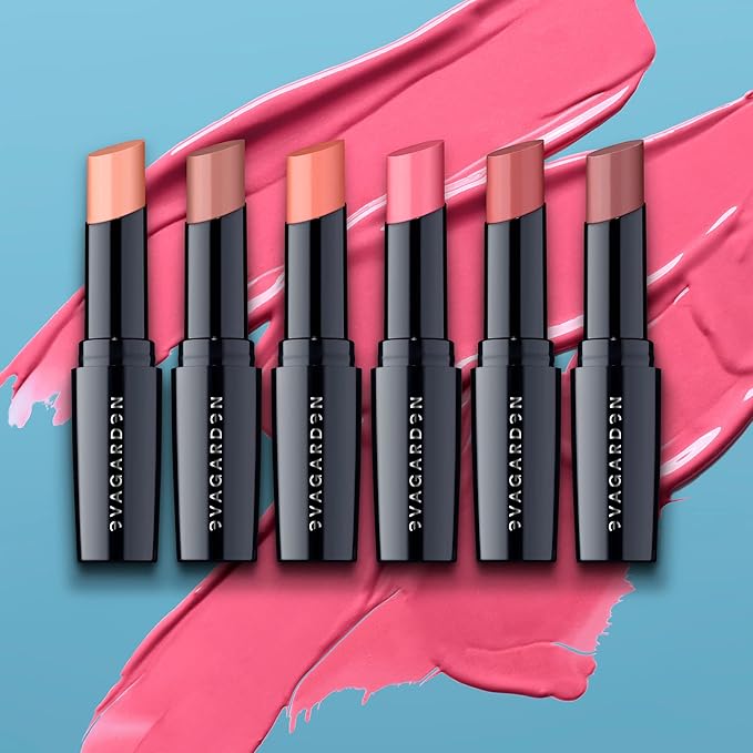 EVAGARDEN Pleasure Lipstick - Moisturizes and Nourishes - Protects with SPF - Soft Application Spreads Easily and Provides Smoothness - Gives Volume Effect and Bright Color - 660 Salmon - 0.1 oz