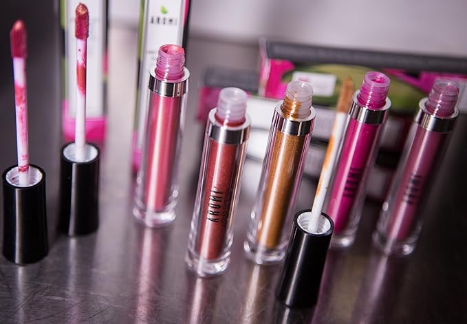 Aromi Plum Metallic Liquid Lipstick | Dark Plum Lip Color with a Shimmery Finish, Vegan, Cruelty-free, Long-Lasting, Smudge Proof, Handmade (Silver Plum)