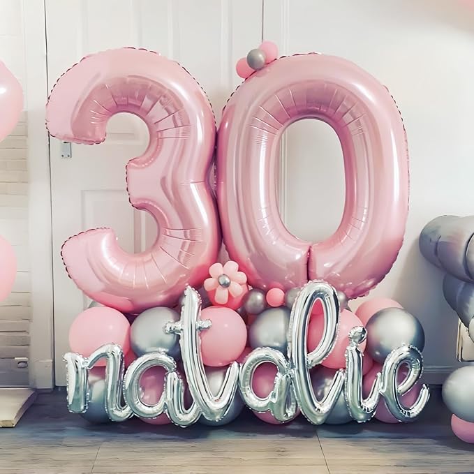 40" Balloon Number 0 Pastel Pink, Large Foil Pink Number Balloons Set 0-9 for Girls, Light Pink 0 Helium Balloons for Women Birthday Anniversary Graduation New Year Party Decoration Supplies
