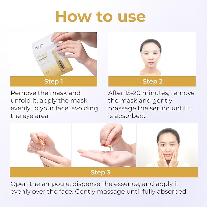 2-Step Ferment & Niacinamide Repairing Ampoule Mask (1.5ml+33mlx5PCS) - Hydrating Mask with Ferment for Skin Recovery and Redness Reduction