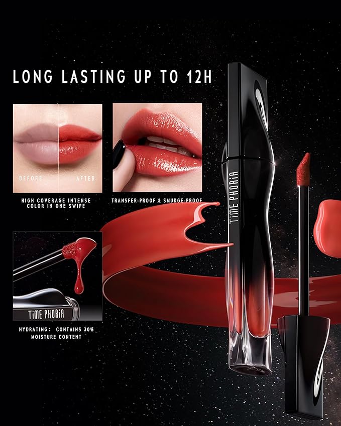 STELLAR DUST LIP STAIN-Long Lasting, Waterproof and Transferproof Lip Tint, Glossy Finish Lip Gloss, Lightweight Lipstick, High Coverage, Stocking Stuffers For Teen Girls (004 Mauvion)