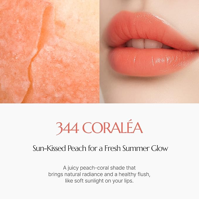 PARIS ROUGE de BIJOU Jewel Shine Lipstick – 274 ROSEA | Rosy Pink-Beige, Glossy Shine, Comfortable Hydration, Jewel Complex with Diamond • Ruby • Pearl Powders (344 CORALEA, 0.63 ounces)