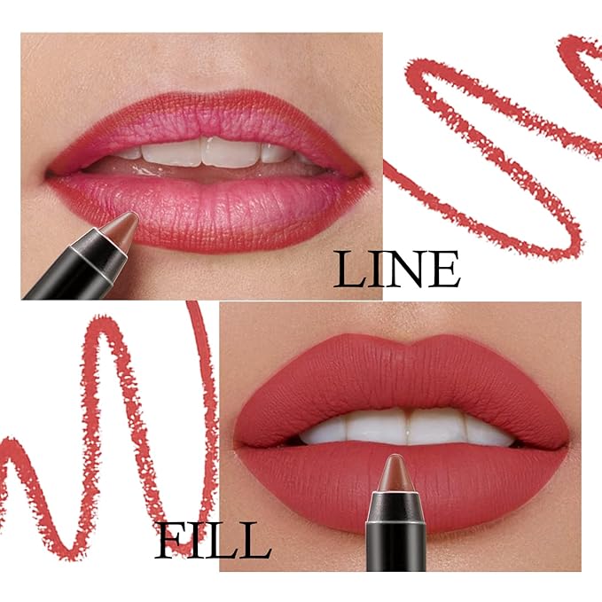 Boobeen Velvety Creamy Matte Lip Liner - Full Coverage High Pigment Waterproof Long Lasting Lipstick for Women, Matte Lip Color with Smooth Finish