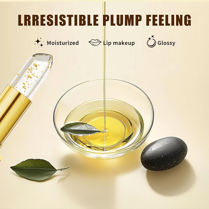 Transferproof Color Changing Lipstick, Color Changing Lipstick for Women, Gold Crystal Ph LipstickColorChanging, Magic Temperature ChangingColorLipstick, Long Lasting 24 Hours Moisturizing