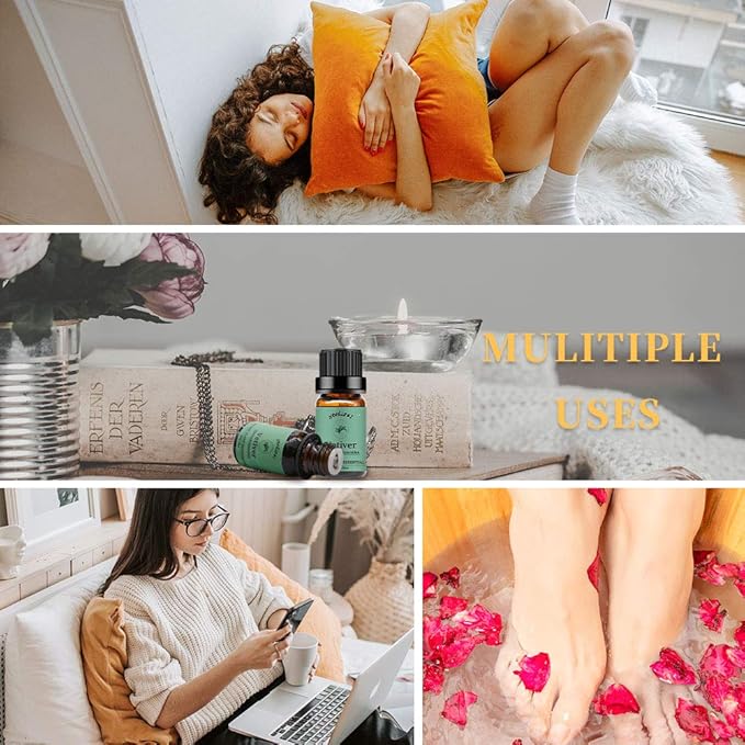 yethious Vetiver Essential Oils for Diffuser & Aromatherapy Pure Vetiver Oil for Skin, Hair Gift Oils - 10ML