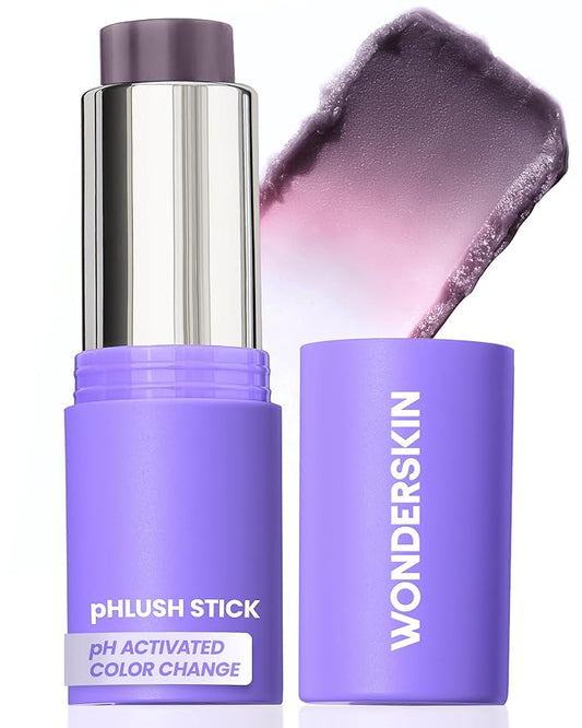 Wonderskin pHlush Stick - Multi-Use Blush Stick, Cream Blush for Cheeks and Lips - pH-Activated, Cooling & Nourishing Cheek Stain Makeup