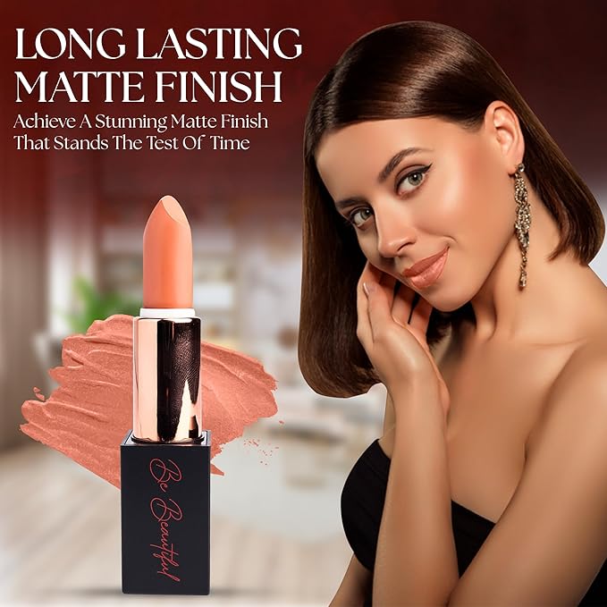 lipstick provides smooth application, long lasting wear non-sticky glides on provides maximum color organic shea butter peachy peach