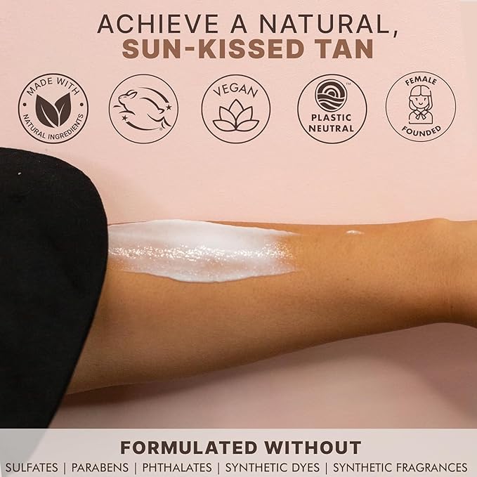 Self Tanner with Tanning Mitt - USA Made Sunless Self Tanning Lotion with Organic Ingredients