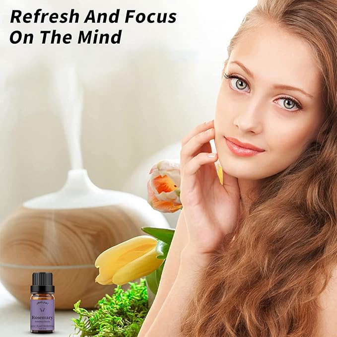 yethious Rosemary Oil for Hair Rosemary Essential Oil for Diffuser, Soap Candle Making 10ML