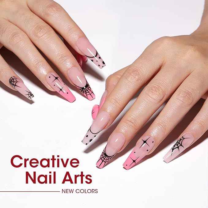 GELLEN Red Gel Polish Set, 6 Colors Red Rose Pink Jelly Gel Nail Polish Set, Soak off U/V Light Cured Nail Art Valentines Gifts for Her