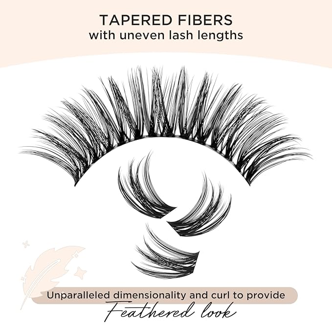 PopUp Lash Clusters 144 Pcs Cluster Lashes DIY Cluster Eyelash Extensions Mega Volume Reusable Individual Lashes Cluster Volume Look Super Thin Band & Soft(D17)