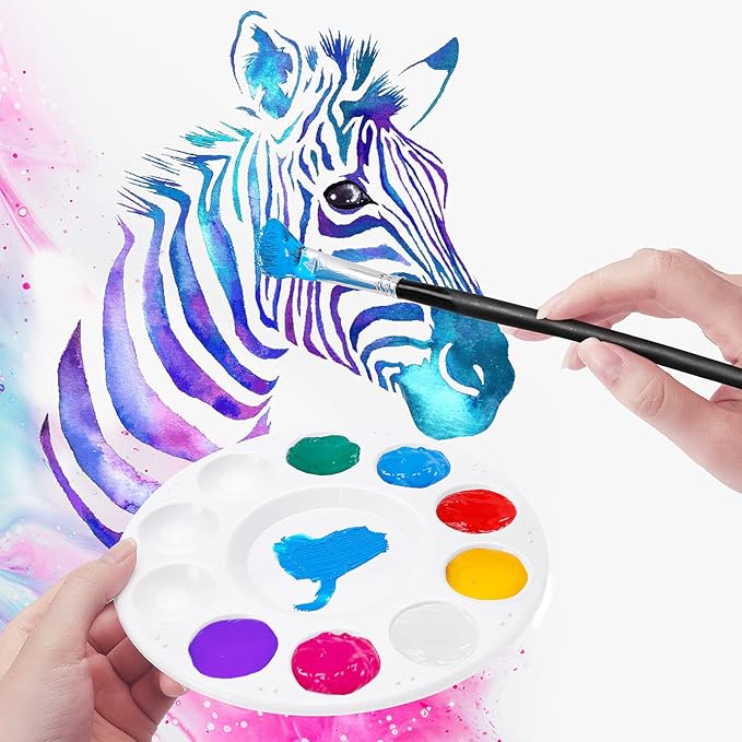 12 Pack Paint Tray Palettes, Painting Palette, Plastic Paint Pallets for Kids on School Project or Art Class