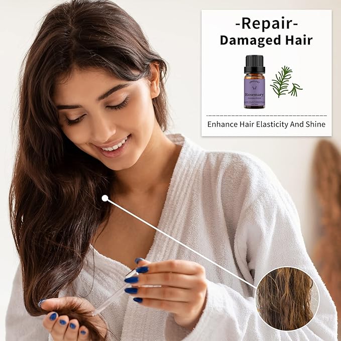 yethious Rosemary Oil for Hair Rosemary Essential Oil for Diffuser, Soap Candle Making 10ML