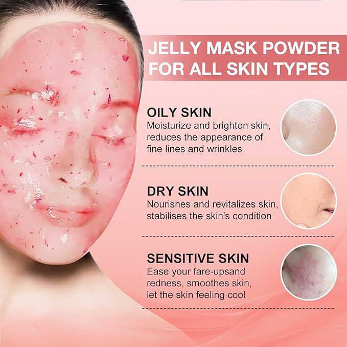 Jelly Mask for Facials Professional, Hydrating & Moisturizing Peel-Off Natural Gel Face Mask SkinCare, Professional Spa Use Jelly Face Masks, Deep Hydration & Glow 23 Fl Oz (Pure Himala Yan)