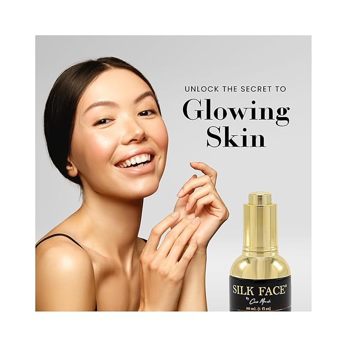 SILK FACE Elixir Serum by Coco March – Anti-Aging, Hydrating & Brightening Facial Moisturizer for Fine Line Reduction, Firming & Illuminating Skin Care with Peptides and Amino Acids, 30ml (1 Fl Oz)