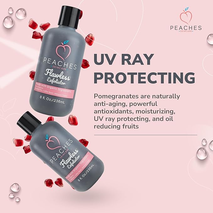 Vegan Face Exfoliator Scrub – Gentle Daily Facial Scrub with Blueberry, Coffee Bean, and Vitamin C – Face Exfoliant for Smooth, Radiant Skin – Flawless Exfoliator (8 oz)