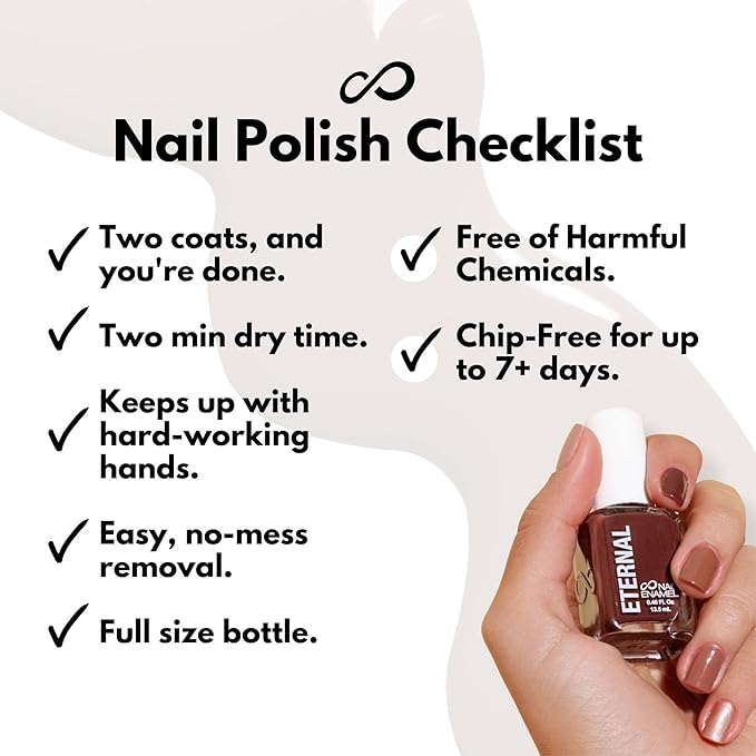 Eternal Nude Nail Polish Set for Women (DARK NUDES) - Brown Nail Polish Set for Girls | Lasting & Quick Dry Non Toxic Nail Polish Kit for Home DIY Manicure & Pedicure | Made in USA, 13.5mL (Set of 4)