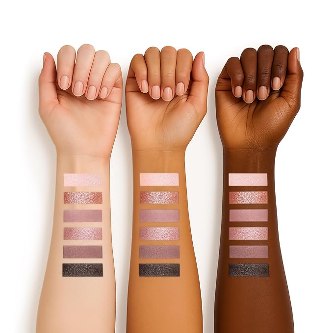 6 Colors Mini Eyeshadow Makeup Palette Rosy Neutral Nude Eye Shadow Shimmer & Matte Make Up Pallet with Mirror Highly Pigmented Long Lasting Waterproof Travel Size Gift Kit 02