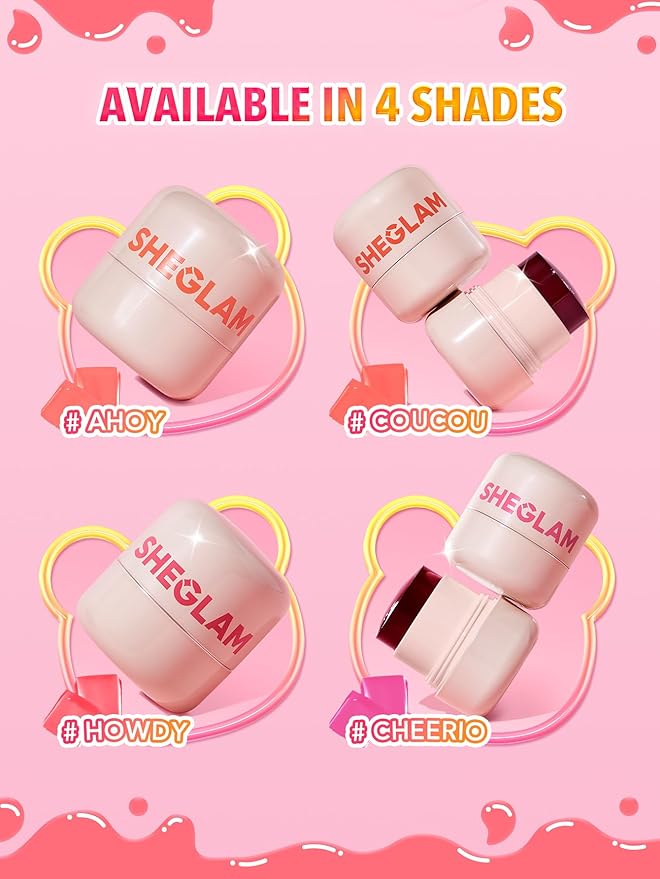 SHEGLAM Jelly-Licious Hydrating Lip & Blush Tint-Cheerio