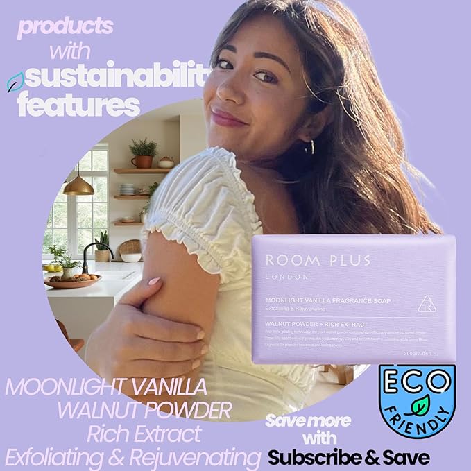 YESUN Fragrance Bar Soap, Big Brick of Bath Soap,Made with Organic Oils, 3-pack,1.3lb,Natural Soap Bar,Moisturizing clean, Floral Scent,Walnut Powder Exfoliates ROOMPLUS (vanilla)